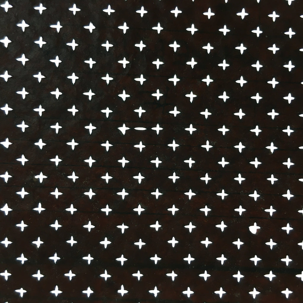 Japanese Antique Ise Katagami Paper Kimono Stencil Edo Plus Sign Symbol A420