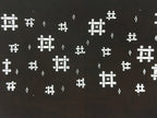Japanese Antique Ise Katagami Paper Kimono Stencil Edo Reference Hash Sign A465