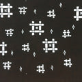 Japanese Antique Ise Katagami Paper Kimono Stencil Edo Reference Hash Sign A465
