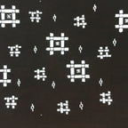 Japanese Antique Ise Katagami Paper Kimono Stencil Edo Reference Hash Sign A465