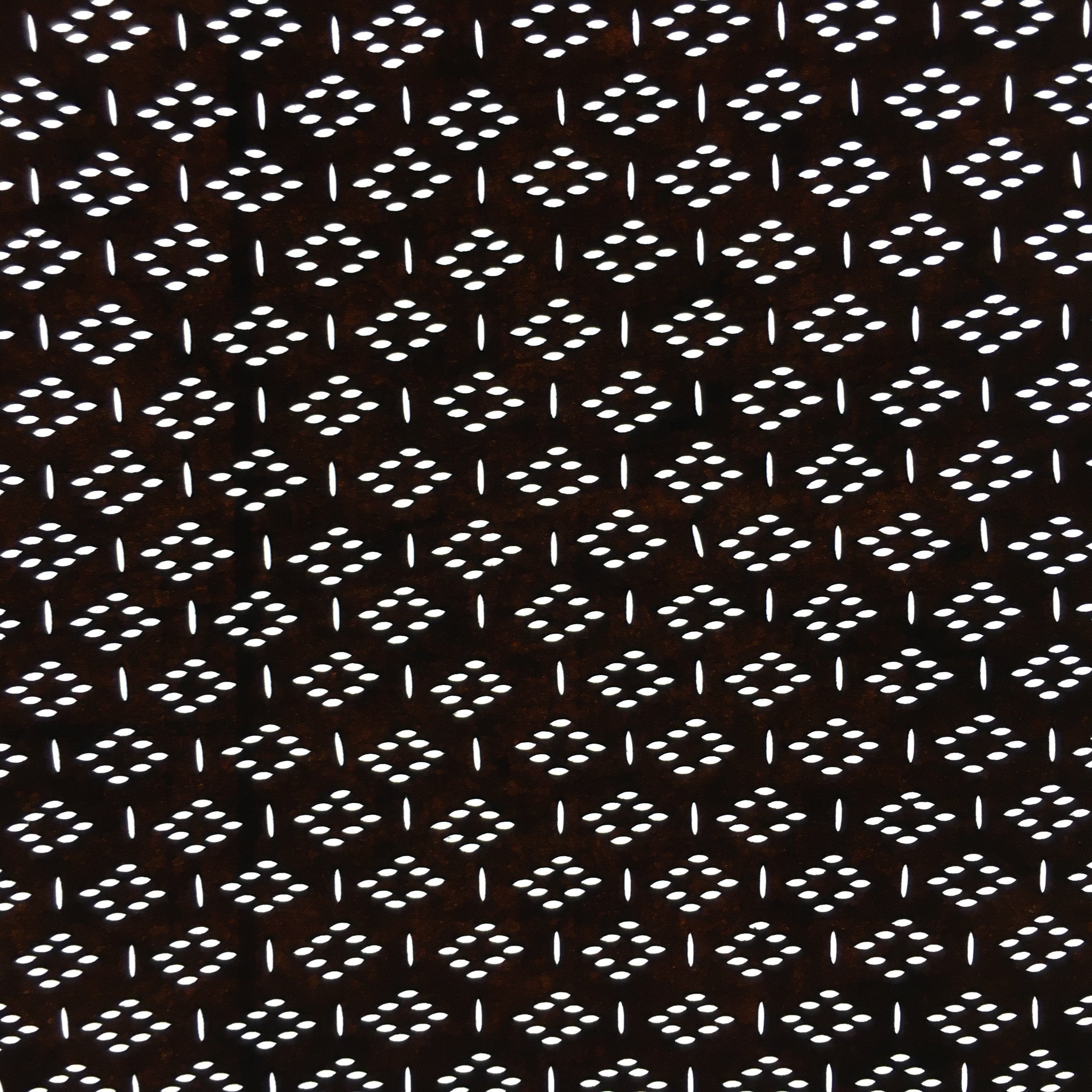 Japanese Antique Ise Katagami Paper Kimono Stencil Edo Rhombus Line A554