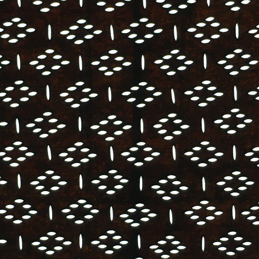 Japanese Antique Ise Katagami Paper Kimono Stencil Edo Rhombus Line A554