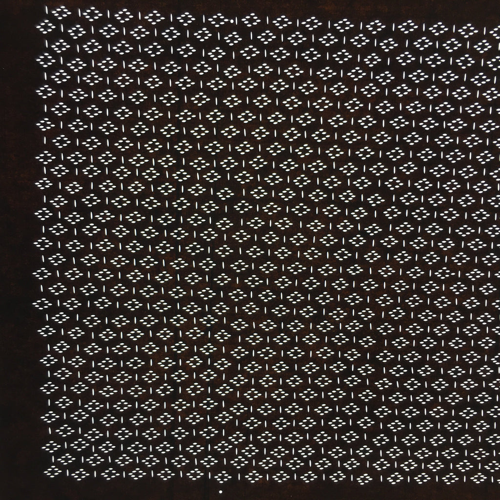 Japanese Antique Ise Katagami Paper Kimono Stencil Edo Rhombus Line A554
