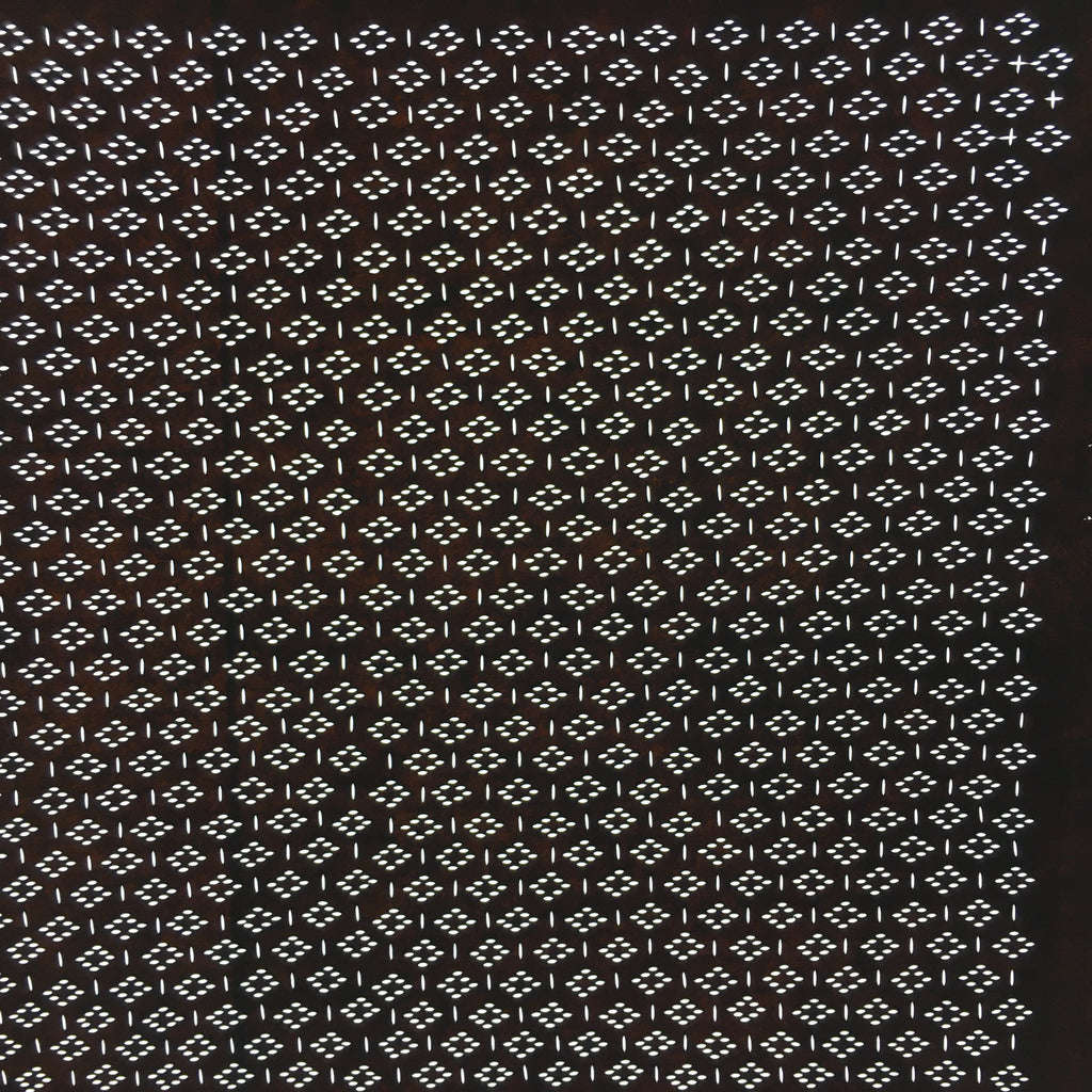 Japanese Antique Ise Katagami Paper Kimono Stencil Edo Rhombus Line A554