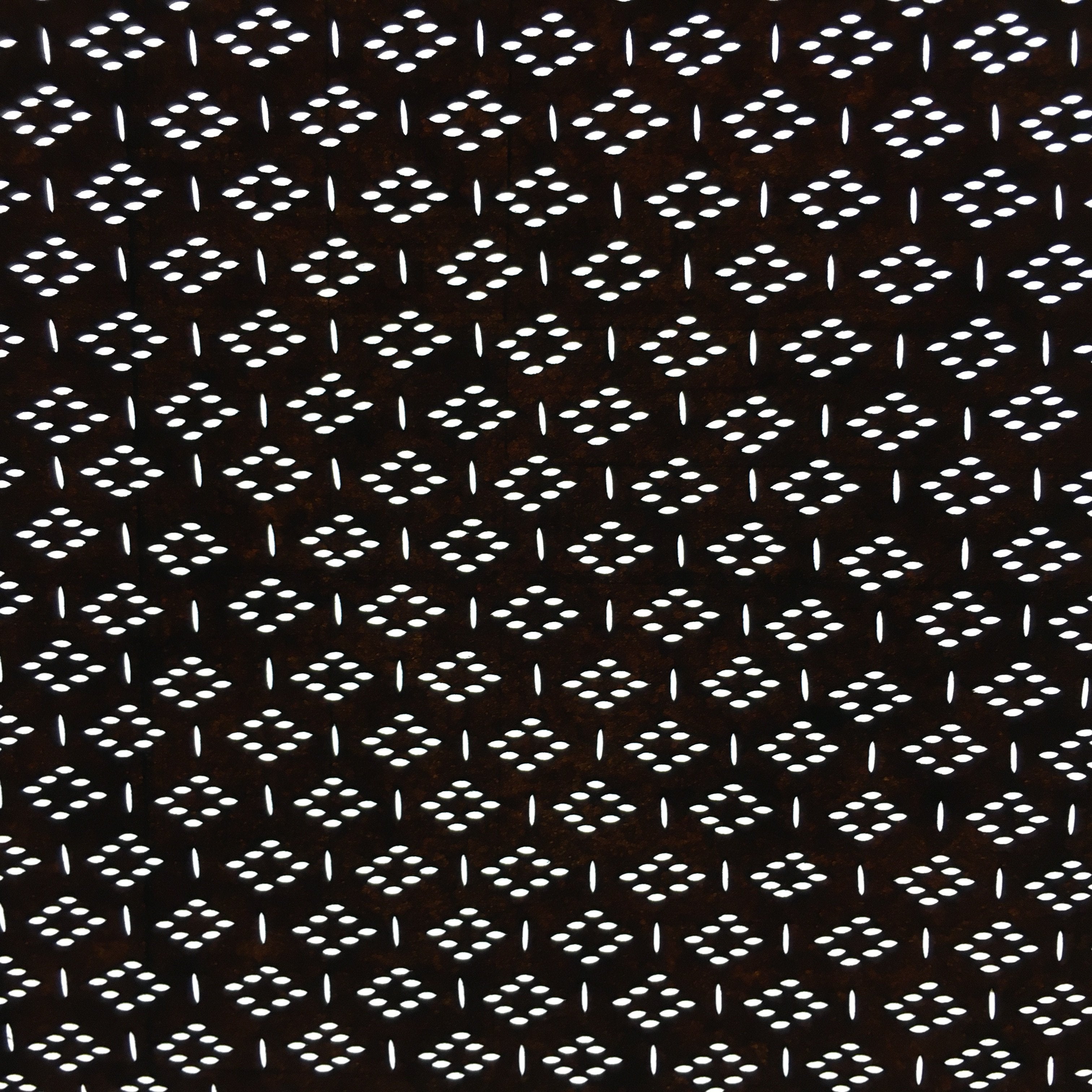 Japanese Antique Ise Katagami Paper Kimono Stencil Edo Rhombus Line A554