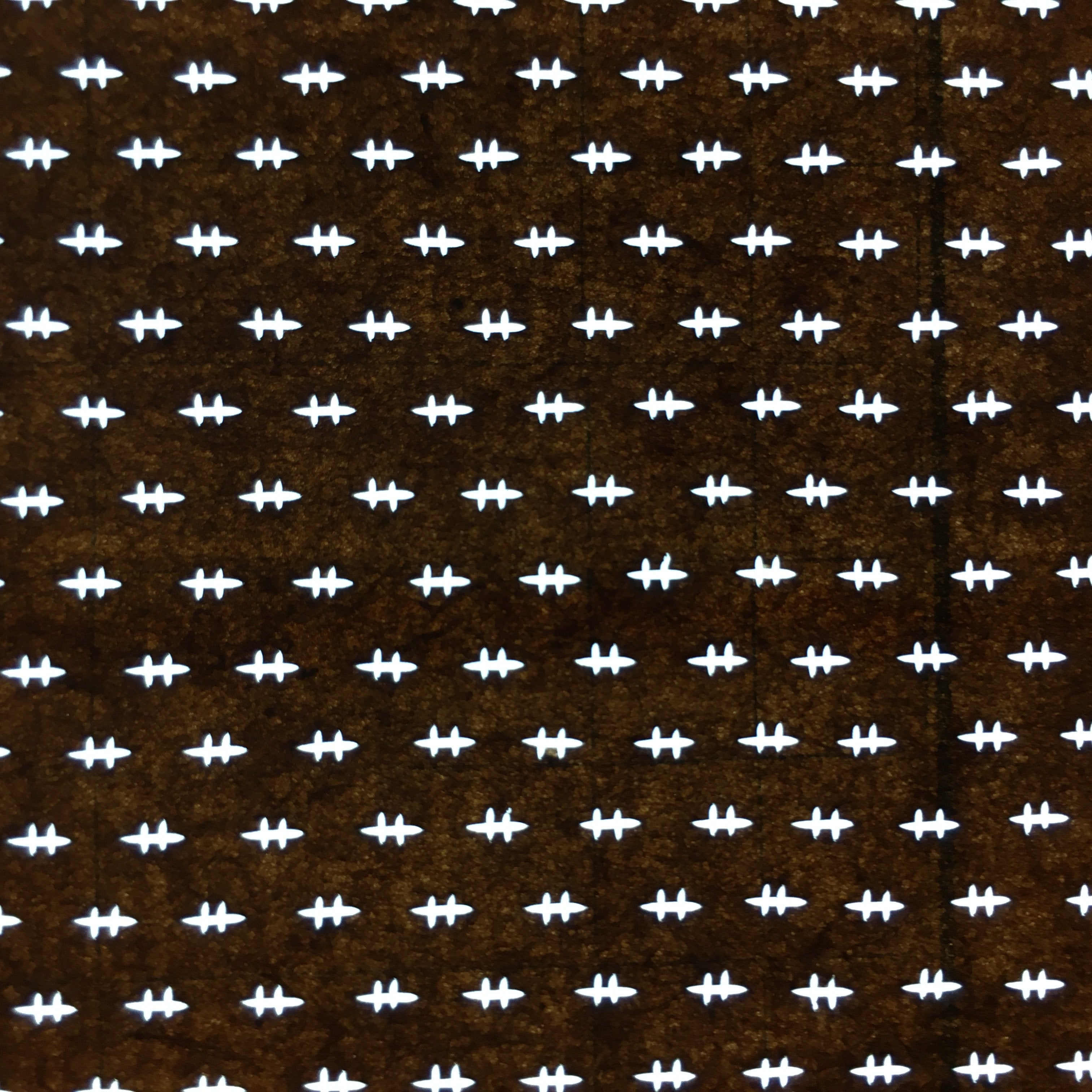 Japanese Antique Ise Katagami Paper Kimono Stencil Edo Sign Symbol A450