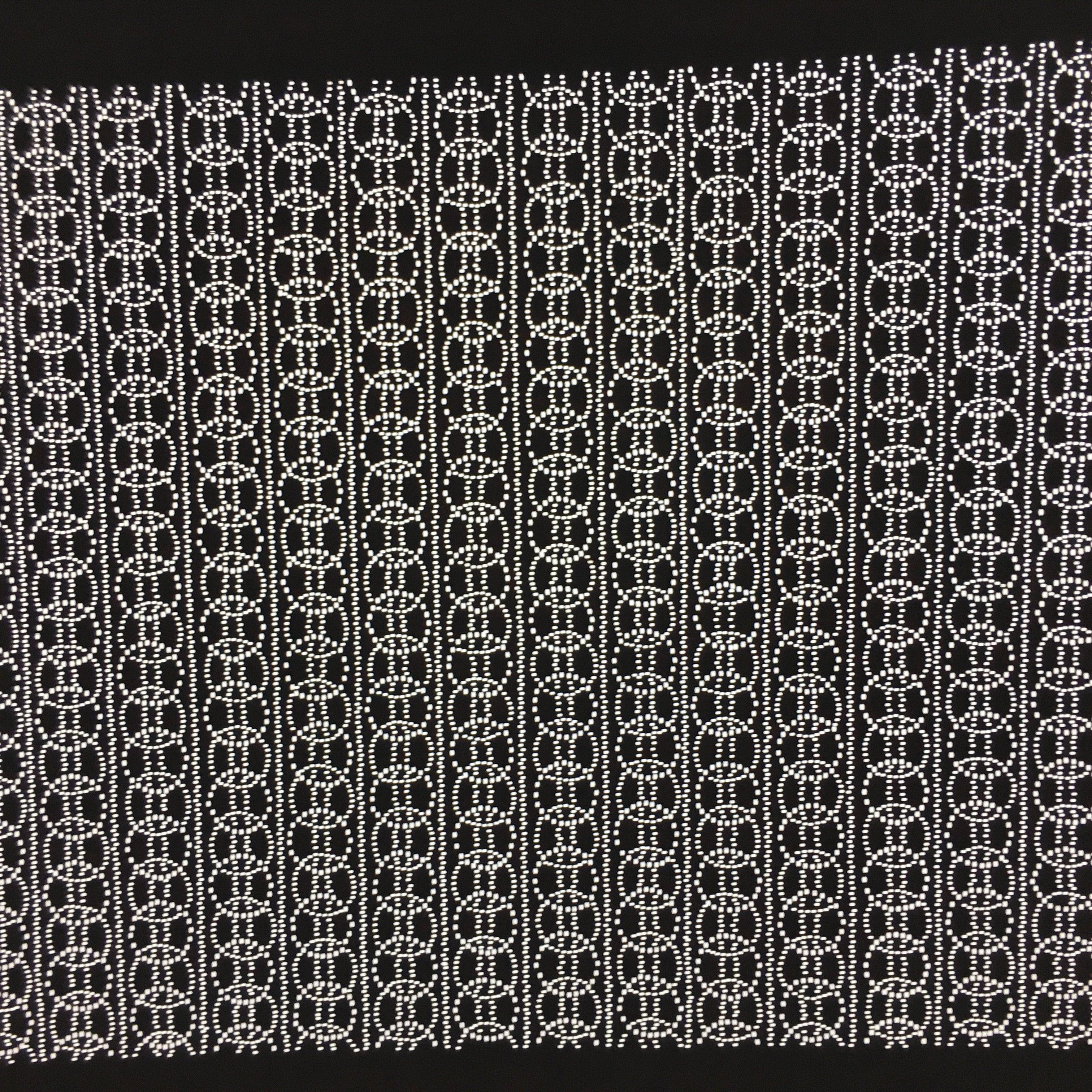 Japanese Antique Ise Katagami Paper Kimono Stencil Edo Small Circles Pattern A55