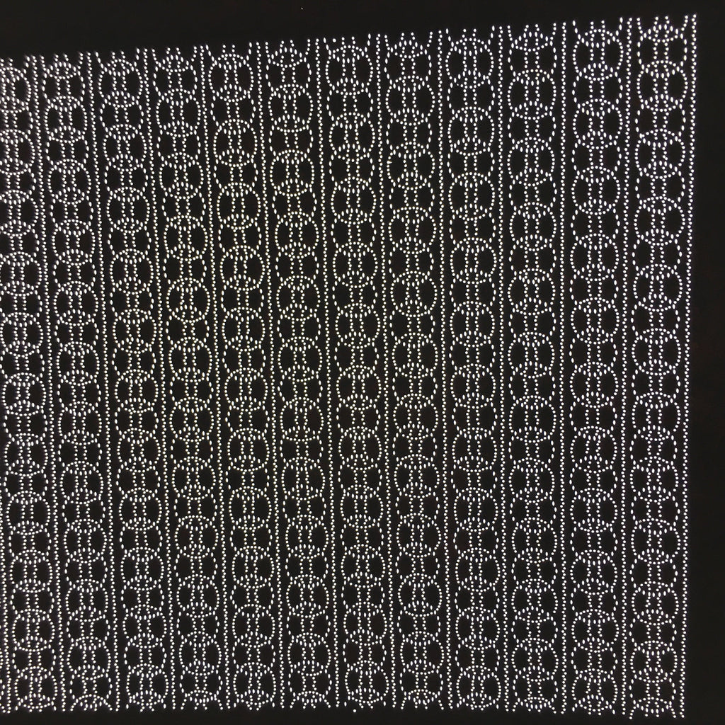 Japanese Antique Ise Katagami Paper Kimono Stencil Edo Small Circles Pattern A55