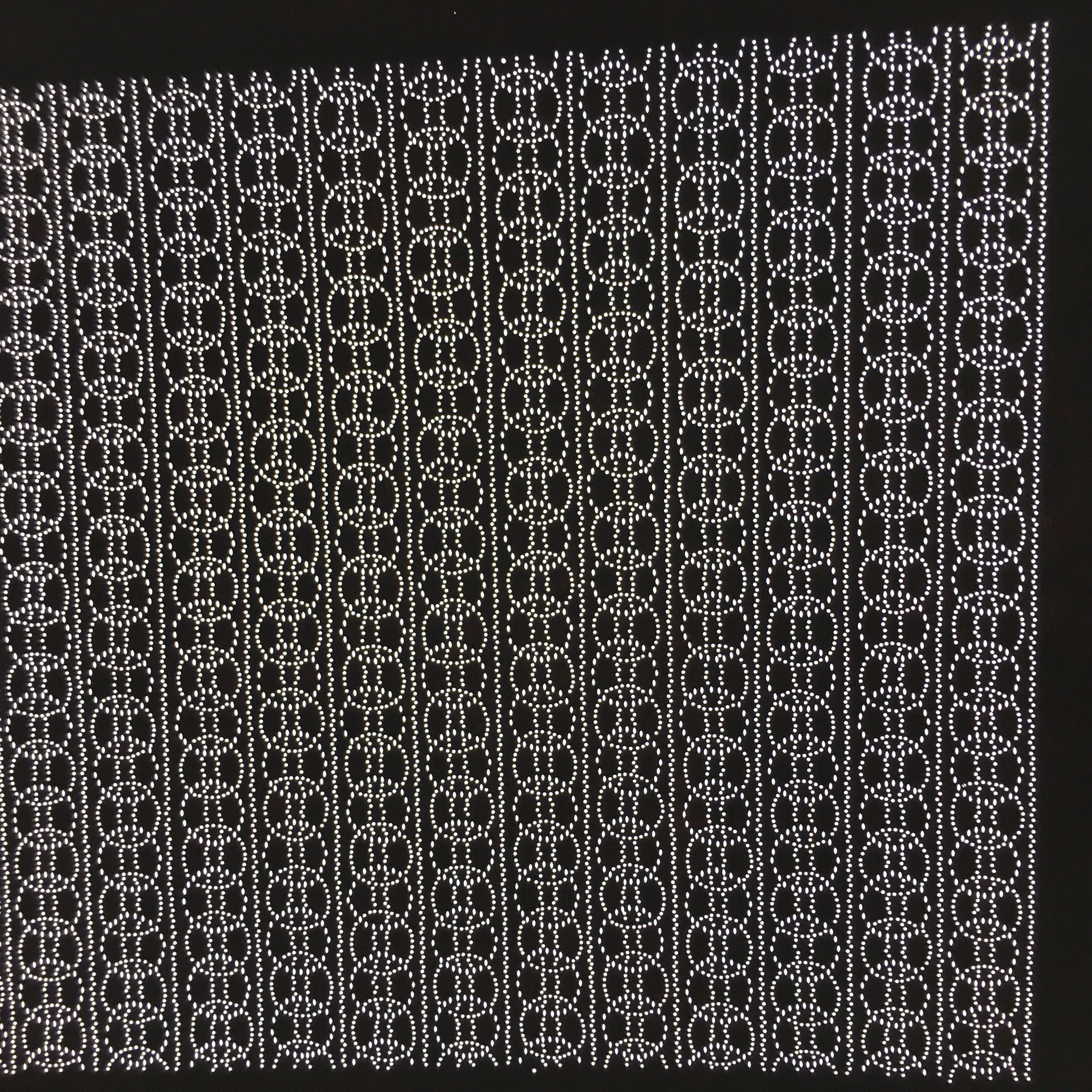 Japanese Antique Ise Katagami Paper Kimono Stencil Edo Small Circles Pattern A55