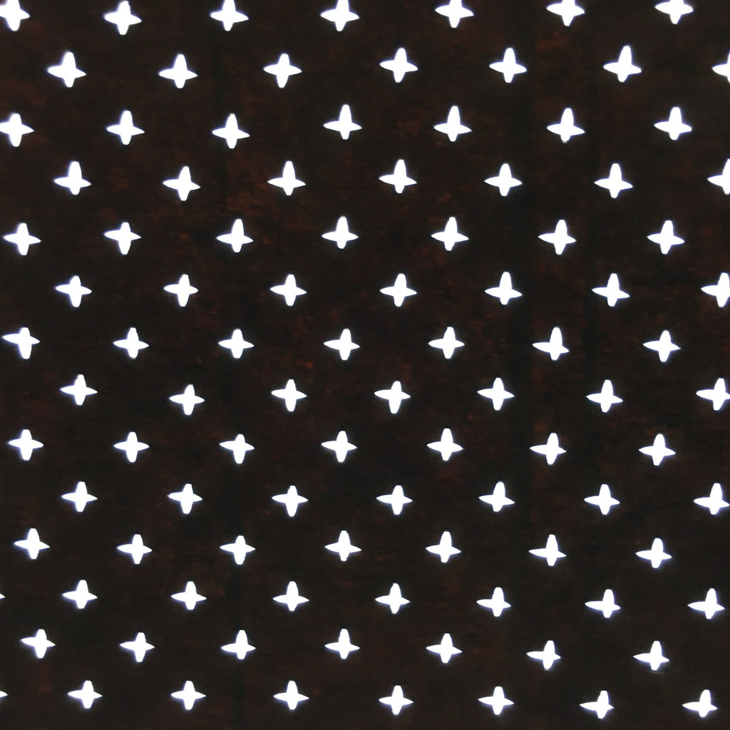 Japanese Antique Ise Katagami Paper Kimono Stencil Edo Small Cross Pattern A526