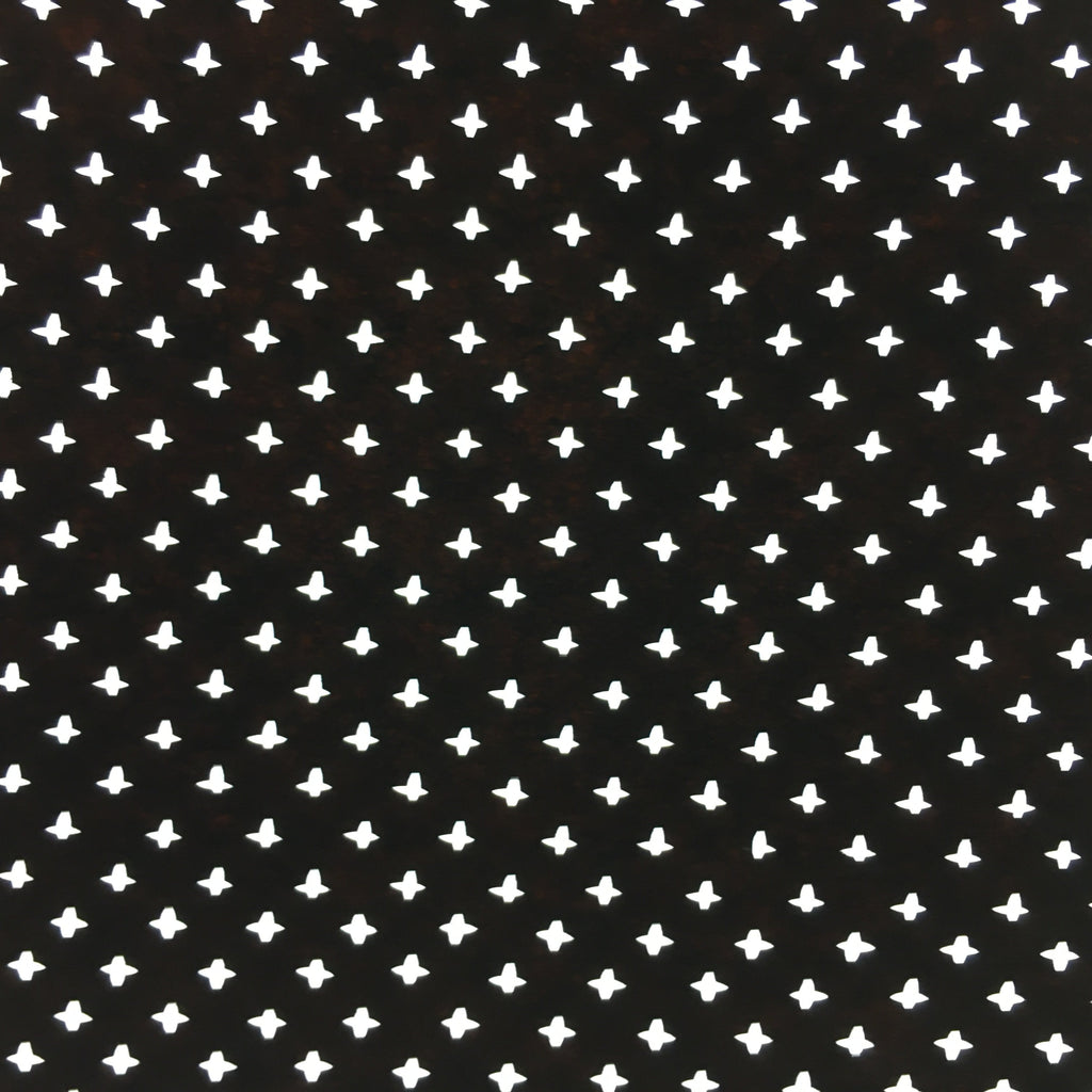 Japanese Antique Ise Katagami Paper Kimono Stencil Edo Small Cross Pattern A526