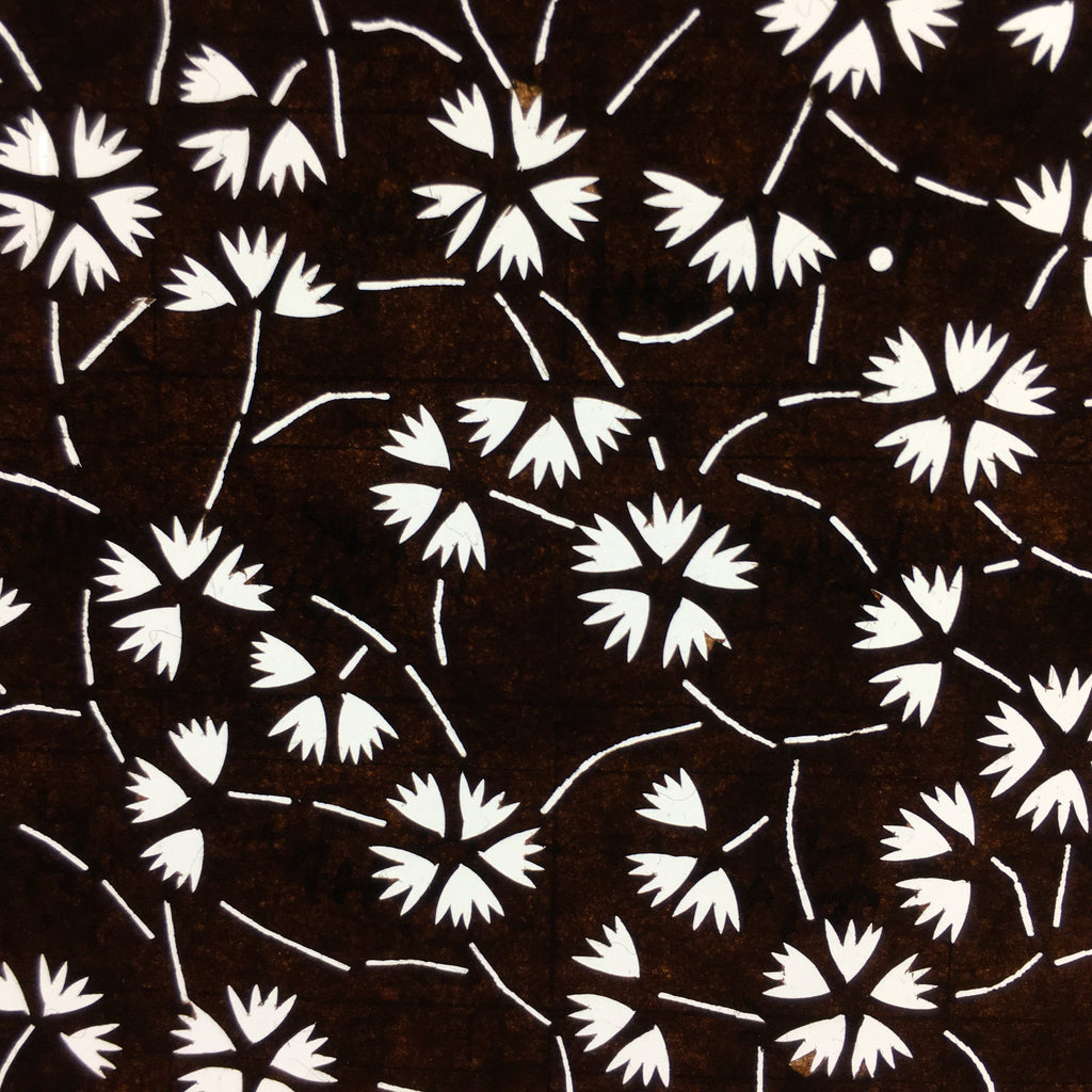 Japanese Antique Ise Katagami Paper Kimono Stencil Edo Small Flower Pattern A520