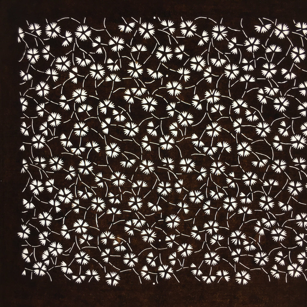 Japanese Antique Ise Katagami Paper Kimono Stencil Edo Small Flower Pattern A520