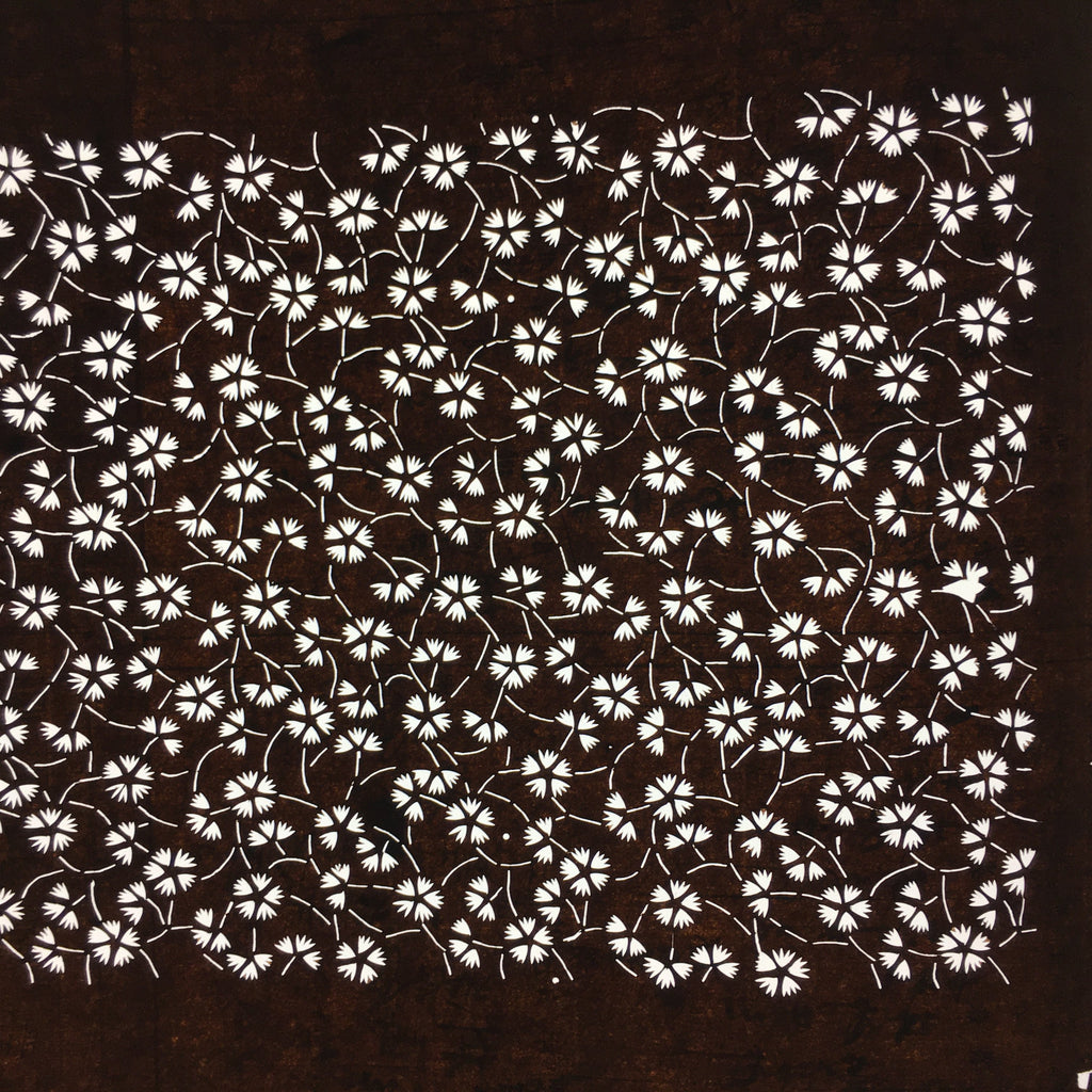 Japanese Antique Ise Katagami Paper Kimono Stencil Edo Small Flower Pattern A520
