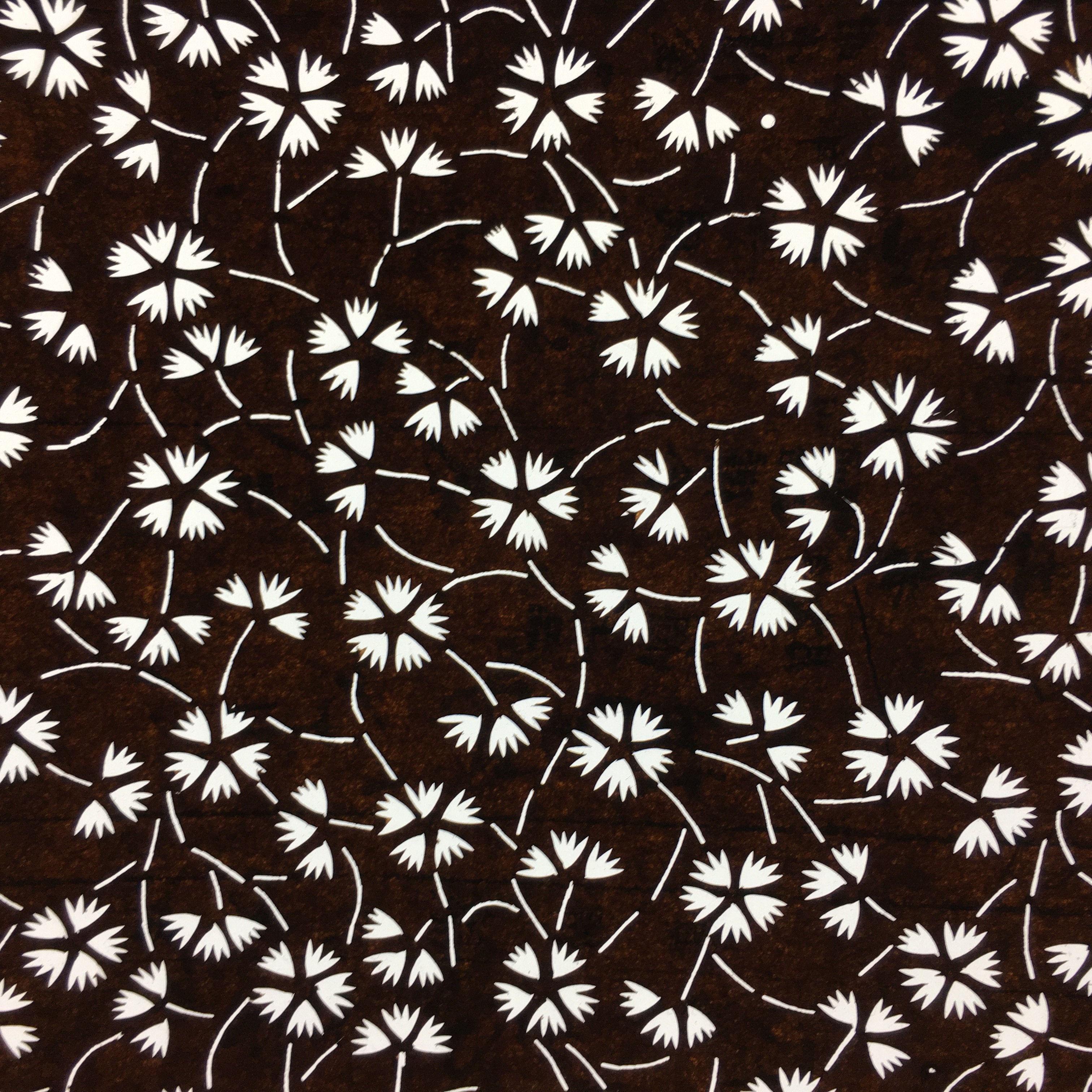 Japanese Antique Ise Katagami Paper Kimono Stencil Edo Small Flower Pattern A520