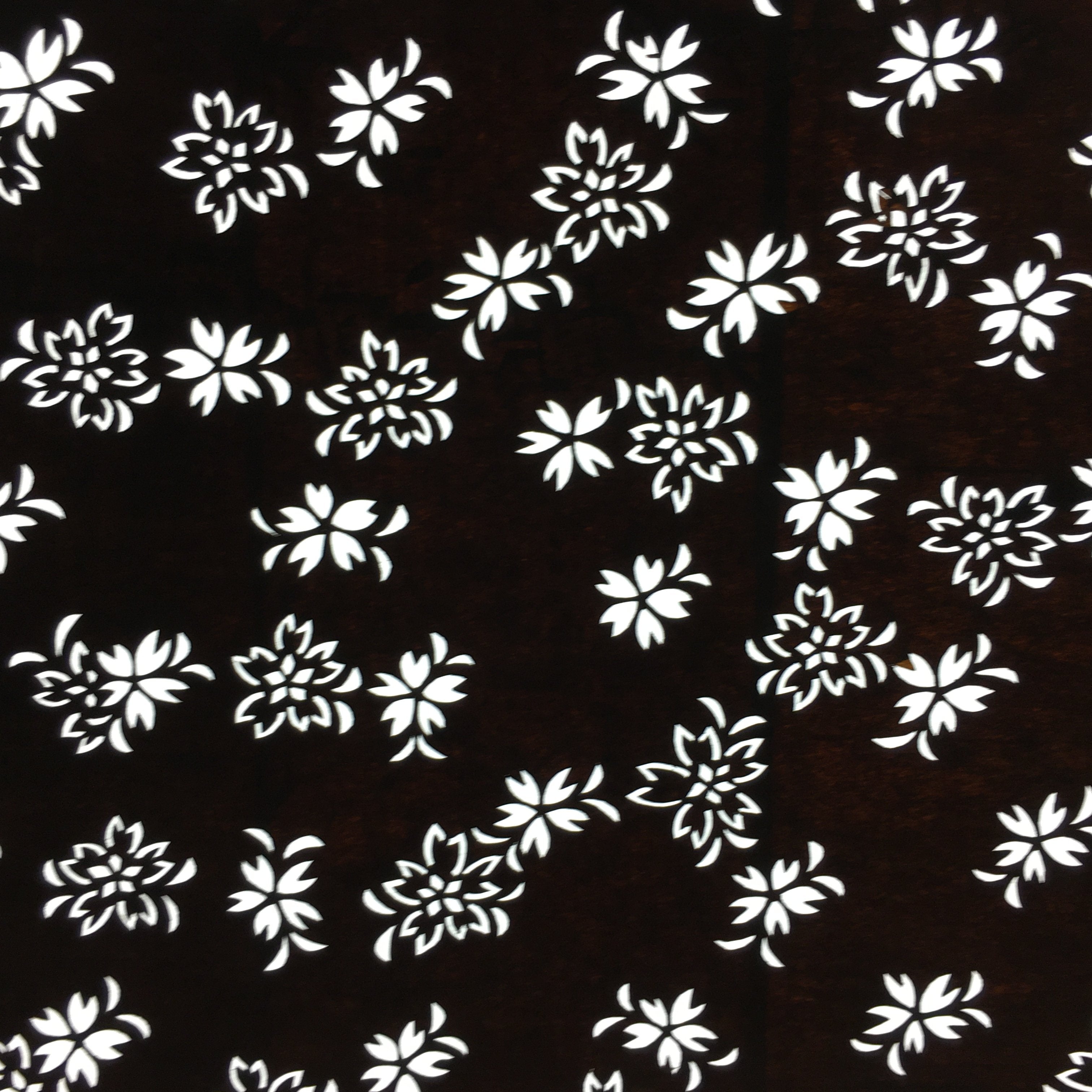 Japanese Antique Ise Katagami Paper Kimono Stencil Edo Small Flower Pattern A534