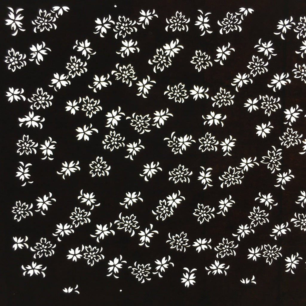 Japanese Antique Ise Katagami Paper Kimono Stencil Edo Small Flower Pattern A534