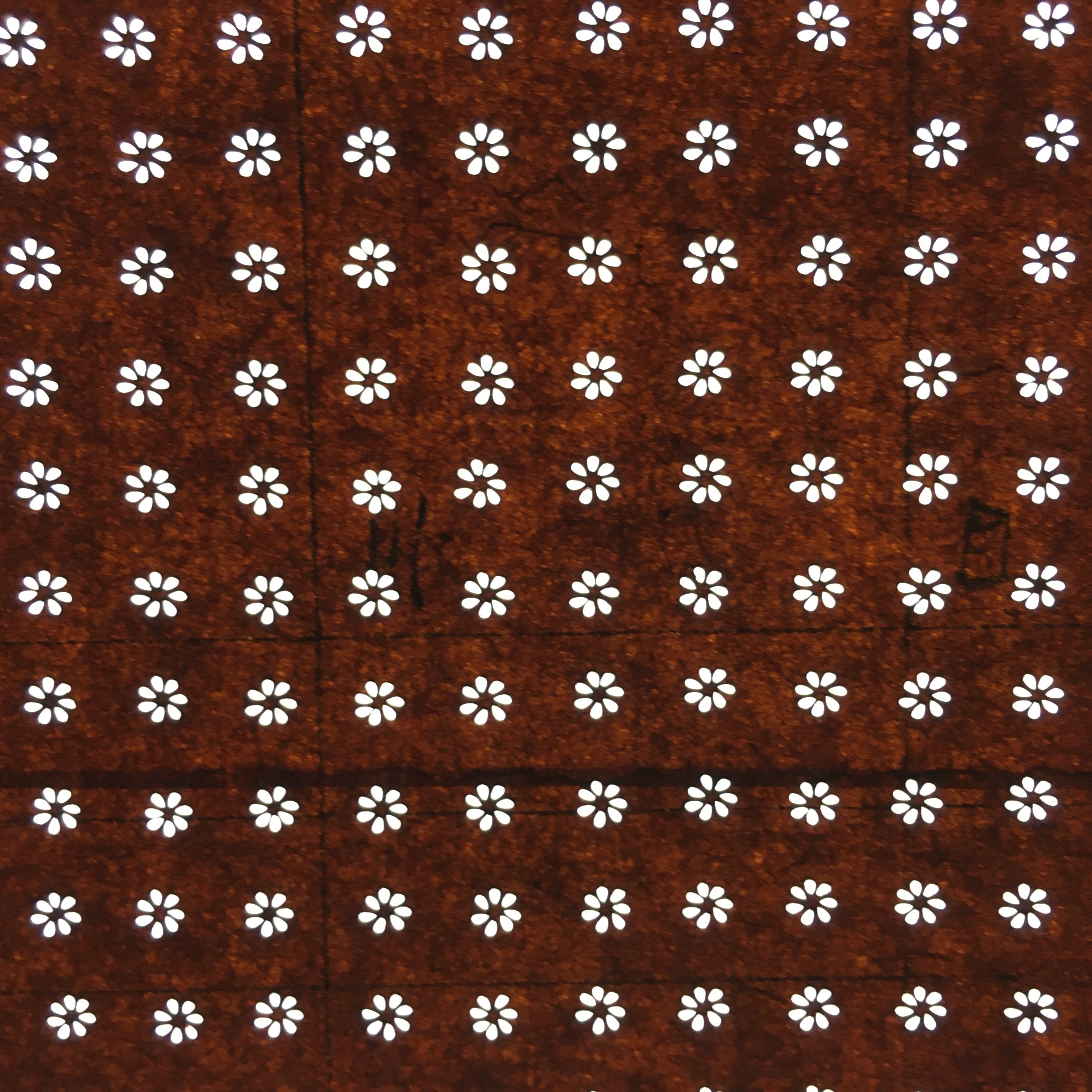 Japanese Antique Ise Katagami Paper Kimono Stencil Edo Small Flower Pattern A538