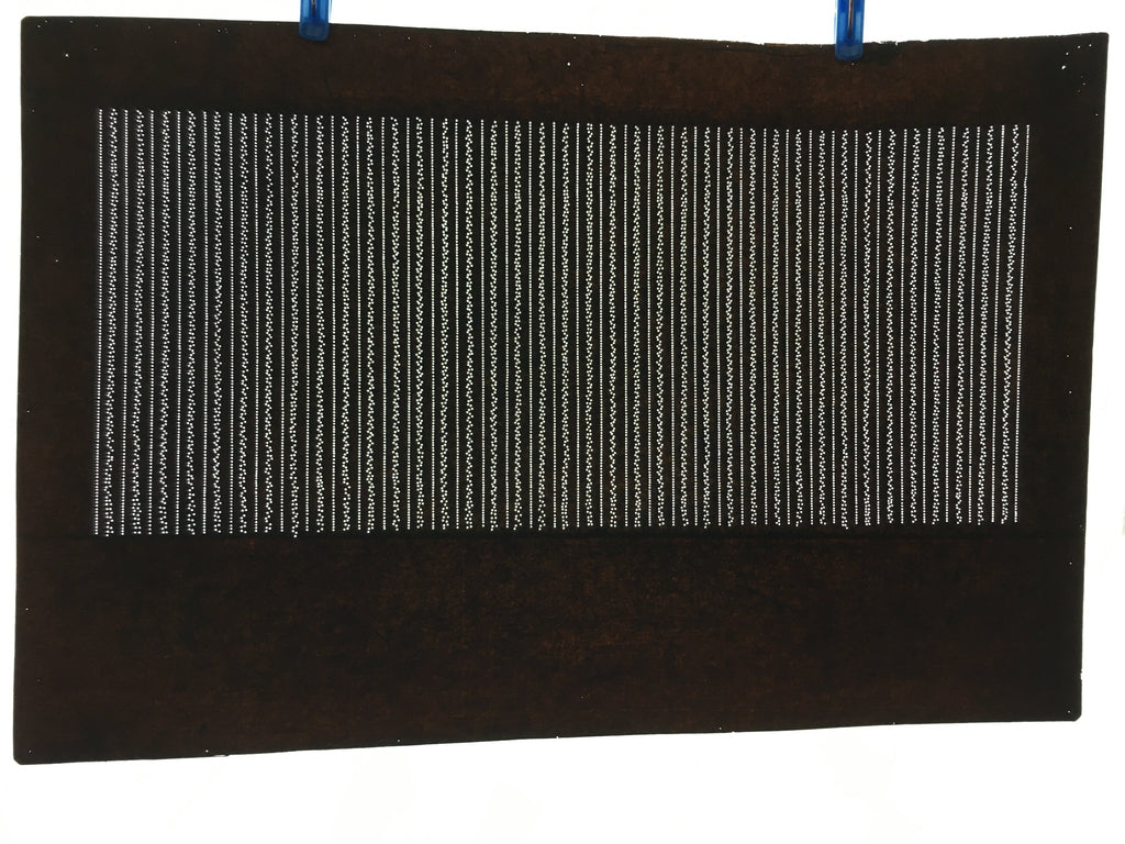 Japanese Antique Ise Katagami Paper Kimono Stencil Edo Striped Pattern A434