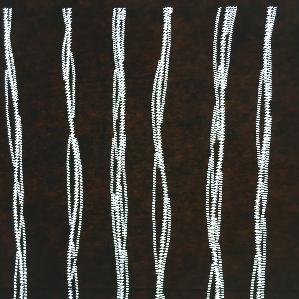 Japanese Antique Ise Katagami Paper Kimono Stencil Edo Vertical Line Pattern A54