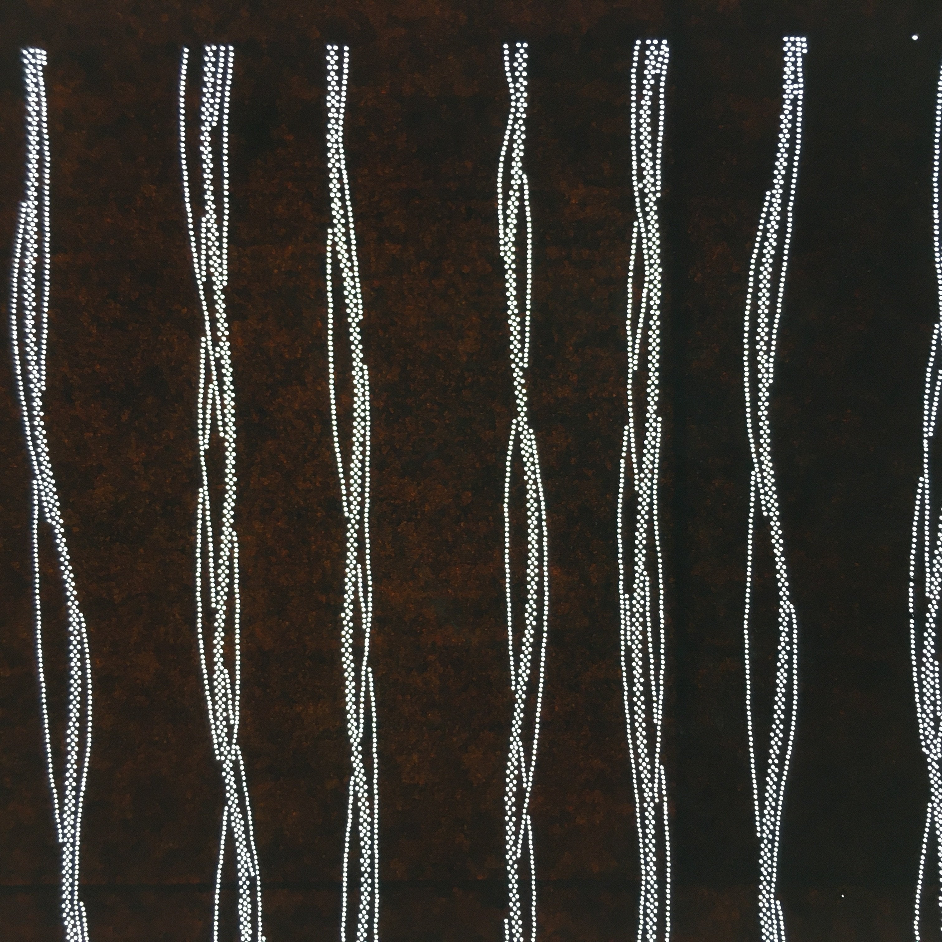 Japanese Antique Ise Katagami Paper Kimono Stencil Edo Vertical Line Pattern A54