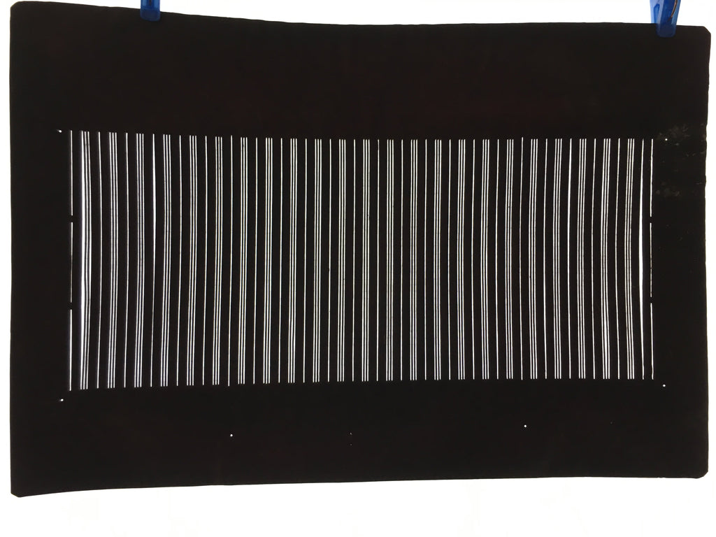 Japanese Antique Ise Katagami Paper Kimono Stencil Edo Vertical Stripe Line A415