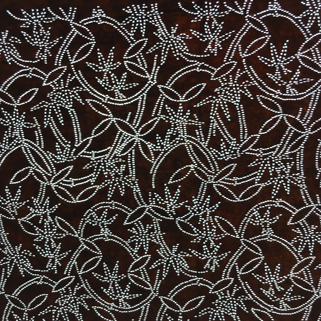 Japanese Antique Ise Katagami Paper Kimono Stencil Edo Vines Leaves Pattern A550