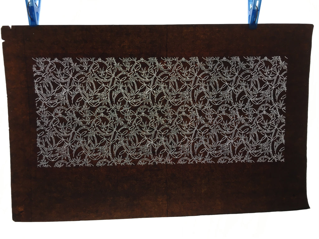 Japanese Antique Ise Katagami Paper Kimono Stencil Edo Vines Leaves Pattern A550