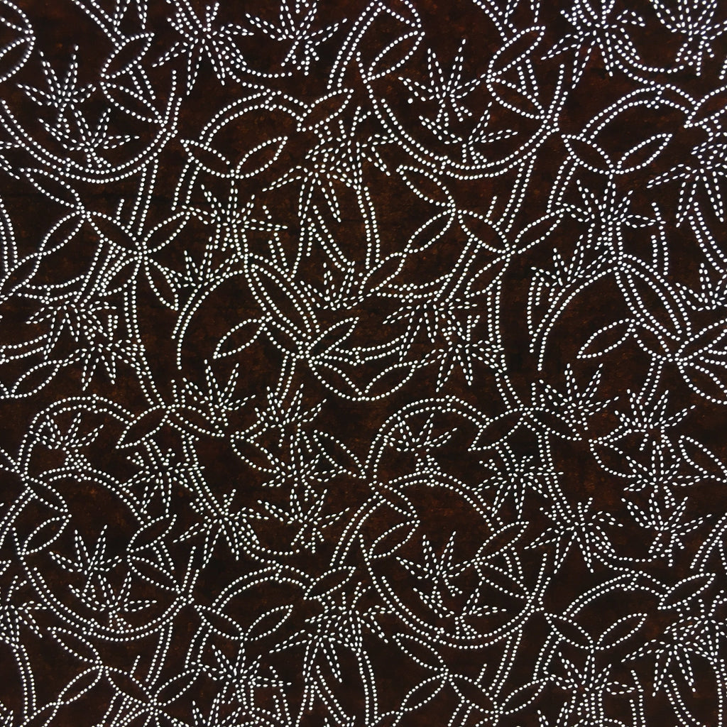 Japanese Antique Ise Katagami Paper Kimono Stencil Edo Vines Leaves Pattern A550