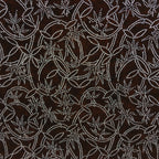 Japanese Antique Ise Katagami Paper Kimono Stencil Edo Vines Leaves Pattern A550