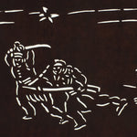 Japanese Antique Ise Katagami Paper Kimono Stencil Edo War Battle Military Desig