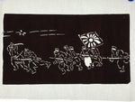 Japanese Antique Ise Katagami Paper Kimono Stencil Edo War Battle Military Desig