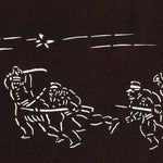 Japanese Antique Ise Katagami Paper Kimono Stencil Edo War Battle Military Desig