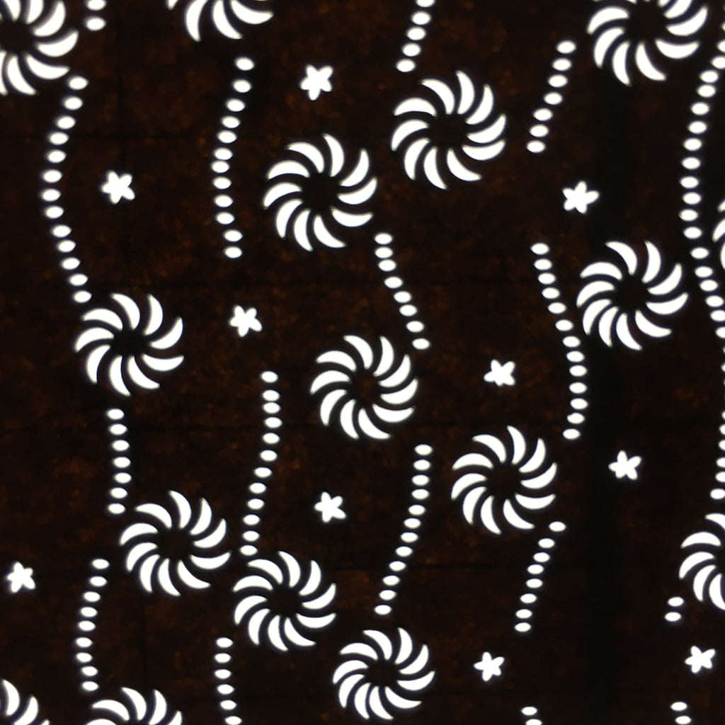 Japanese Antique Ise Katagami Paper Kimono Stencil Edo Windmill Pattern A531