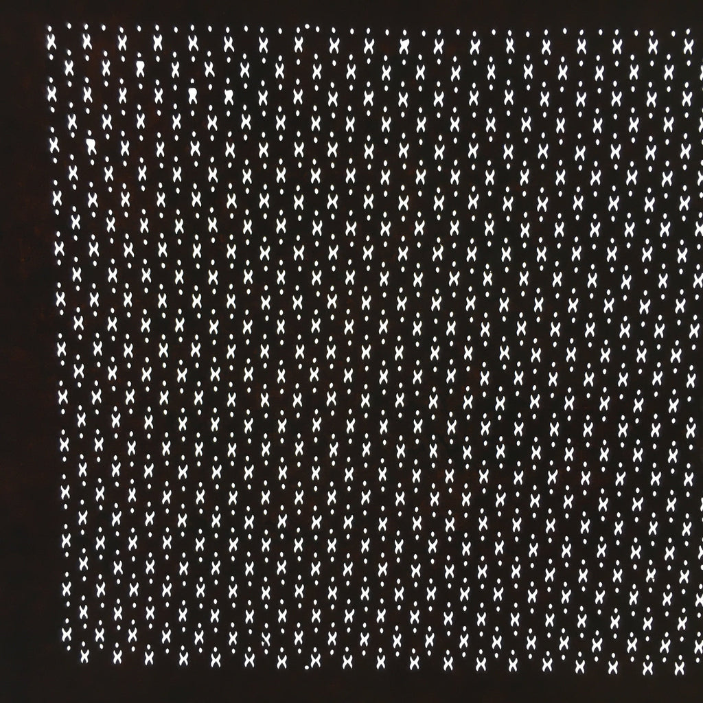 Japanese Antique Ise Katagami Paper Kimono Stencil Edo X Dots Pattern A555