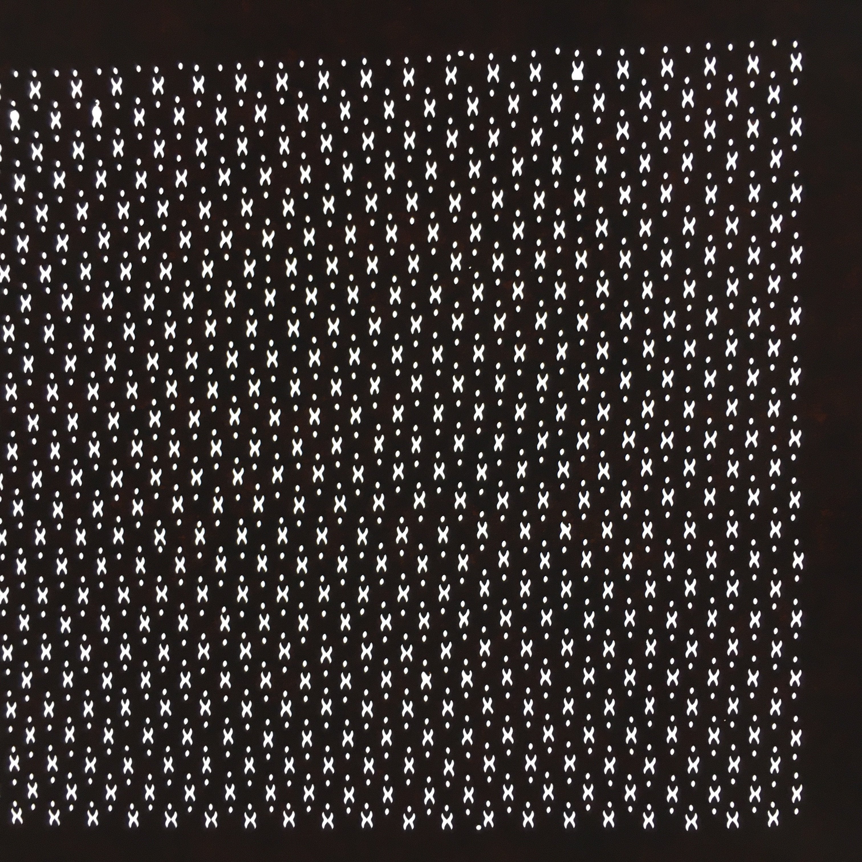 Japanese Antique Ise Katagami Paper Kimono Stencil Edo X Dots Pattern A555