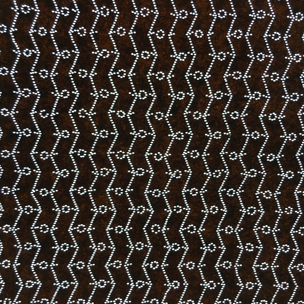 Japanese Antique Ise Katagami Paper Kimono Stencil Edo Zigzag Line Pattern A543