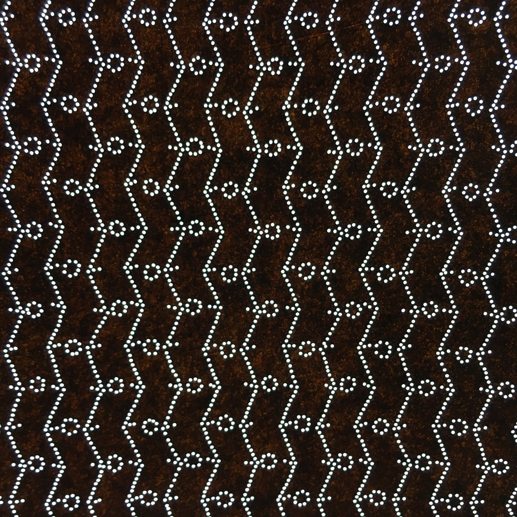 Japanese Antique Ise Katagami Paper Kimono Stencil Edo Zigzag Line Pattern A543