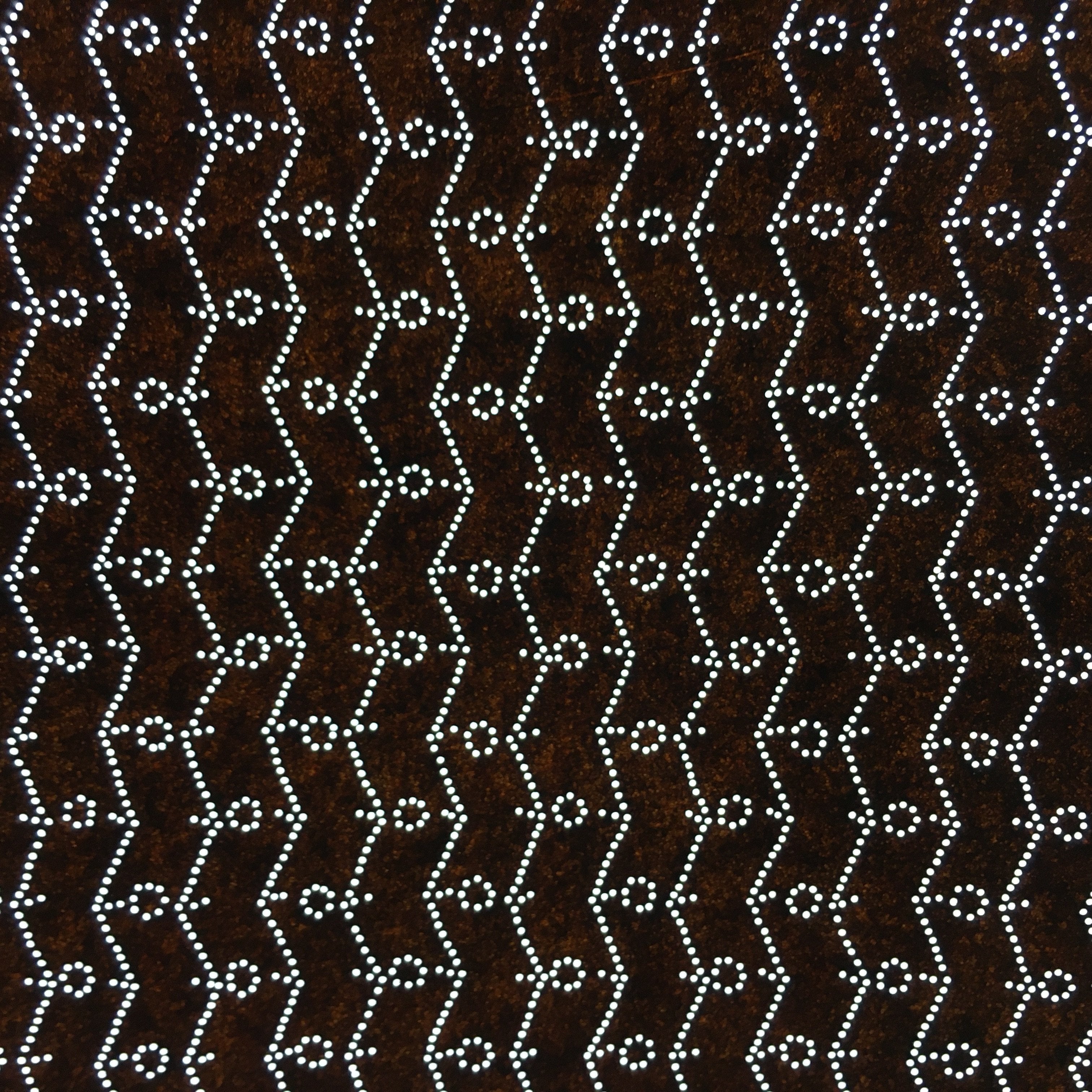 Japanese Antique Ise Katagami Paper Kimono Stencil Edo Zigzag Line Pattern A543