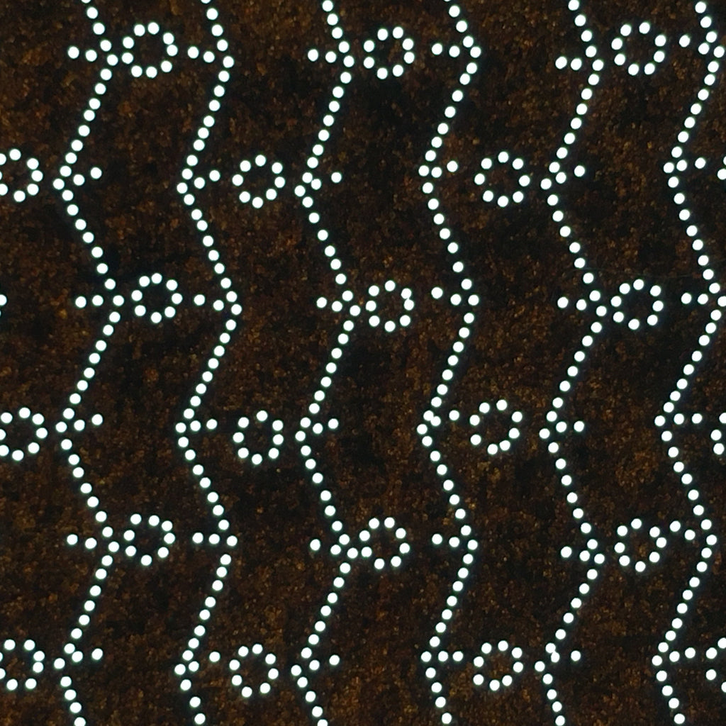 Japanese Antique Ise Katagami Paper Kimono Stencil Edo Zigzag Line Pattern A543