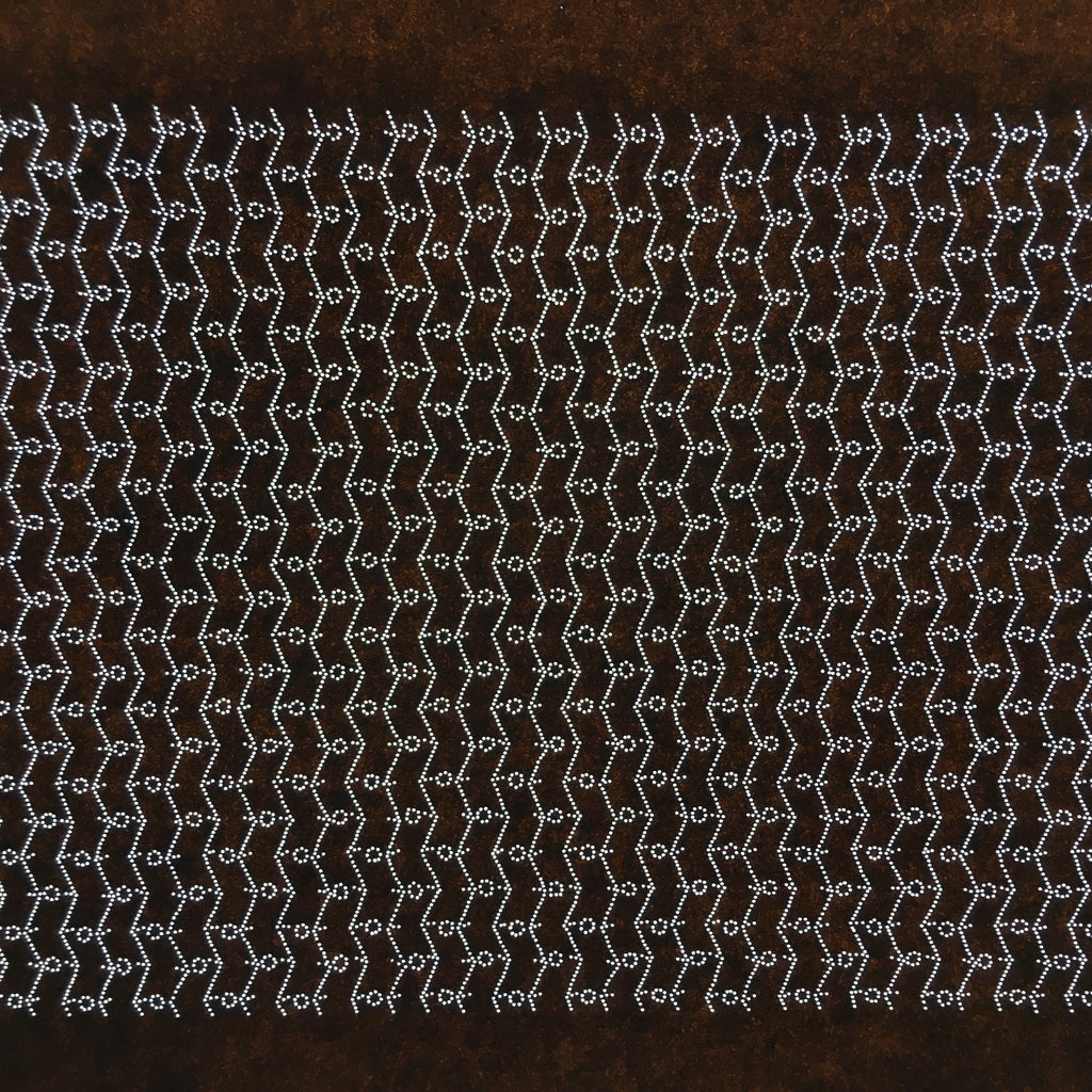 Japanese Antique Ise Katagami Paper Kimono Stencil Edo Zigzag Line Pattern A543