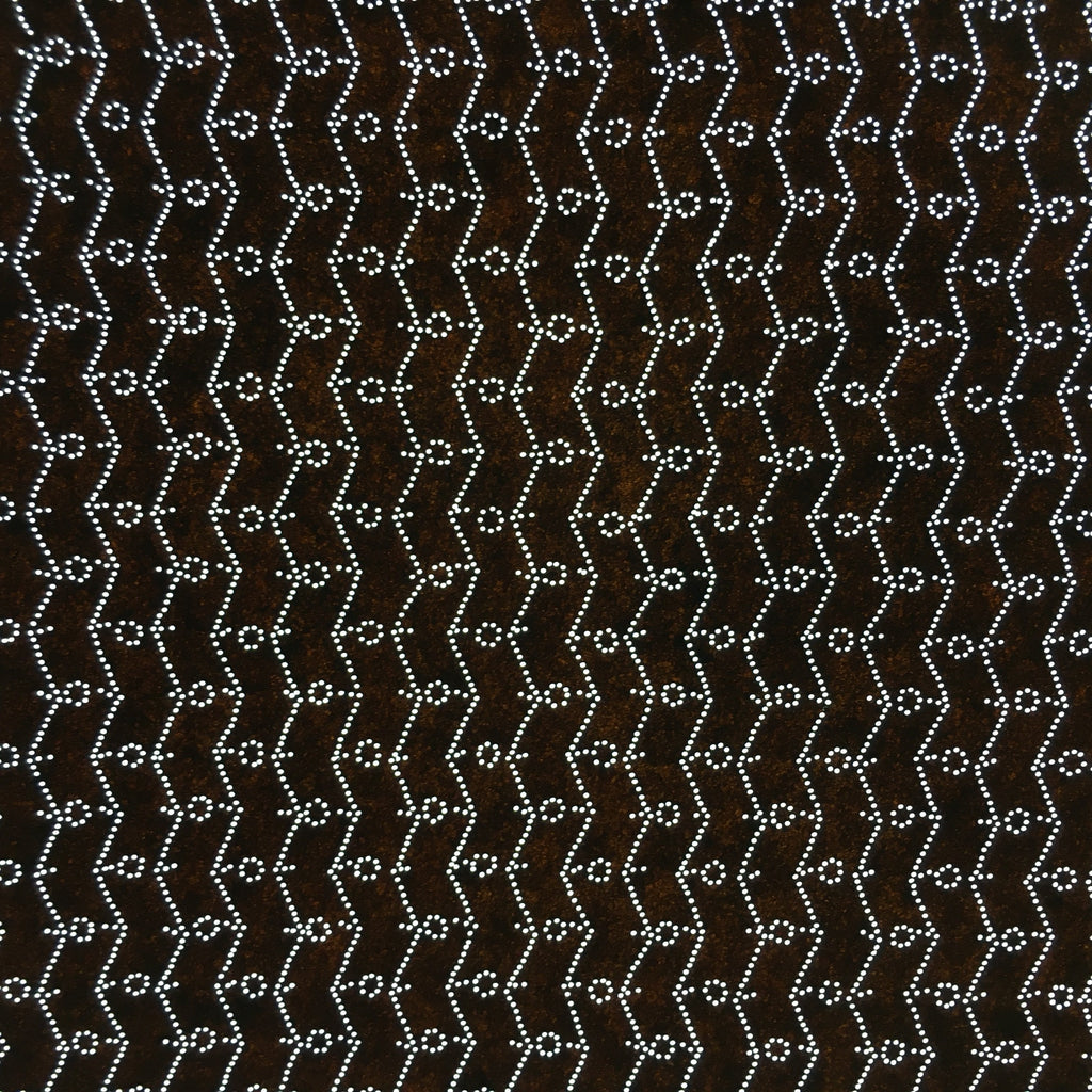 Japanese Antique Ise Katagami Paper Kimono Stencil Edo Zigzag Line Pattern A543