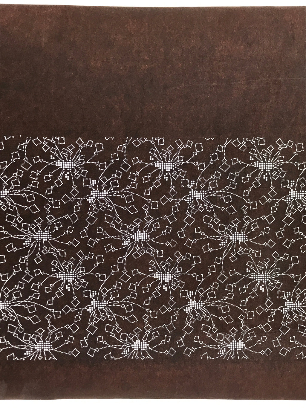 Japanese Antique Ise Katagami Paper Kimono Stencil Flower Design A609