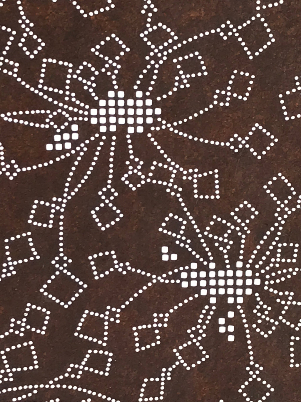 Japanese Antique Ise Katagami Paper Kimono Stencil Flower Design A609