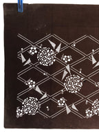 Japanese Antique Ise Katagami Paper Kimono Stencil Flower Design A614