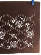 Japanese Antique Ise Katagami Paper Kimono Stencil Flower Design A614