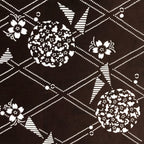 Japanese Antique Ise Katagami Paper Kimono Stencil Flower Design A614