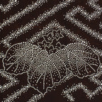 Japanese Antique Ise Katagami Paper Kimono Stencil Flower Leaf Design A606