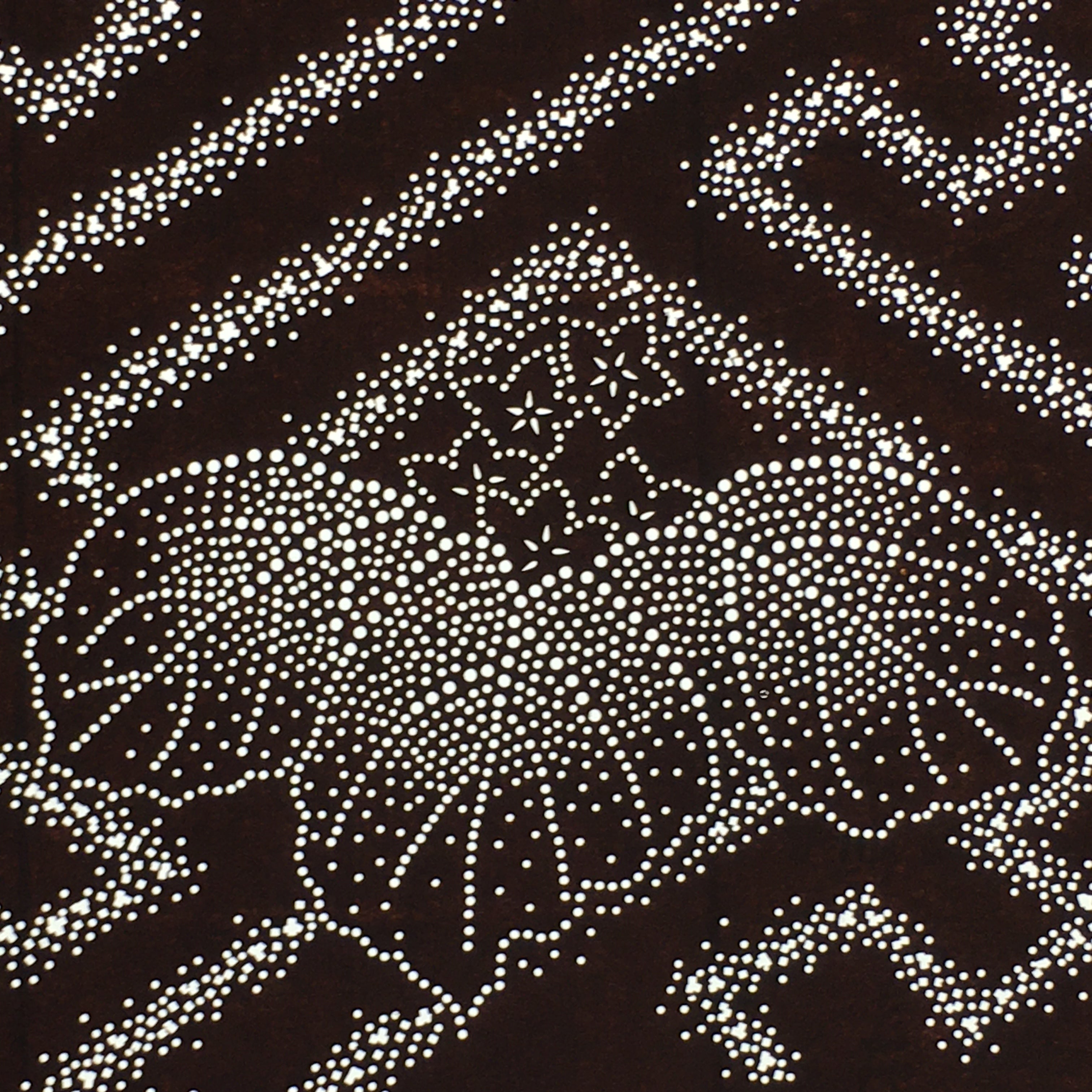 Japanese Antique Ise Katagami Paper Kimono Stencil Flower Leaf Design A606