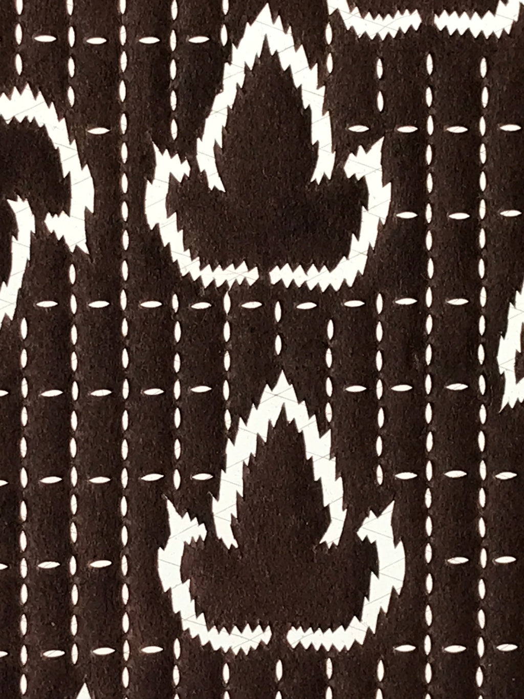 Japanese Antique Ise Katagami Paper Kimono Stencil Leaf Design A608